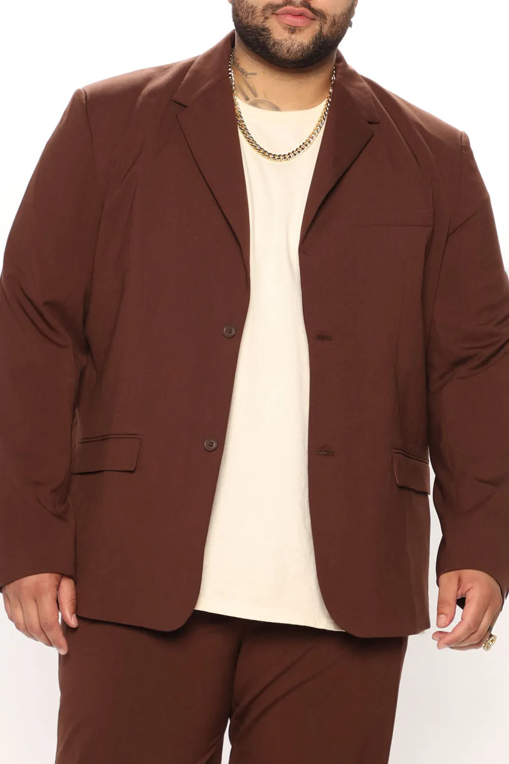 The Modern Stretch Suit Jacket - Brown