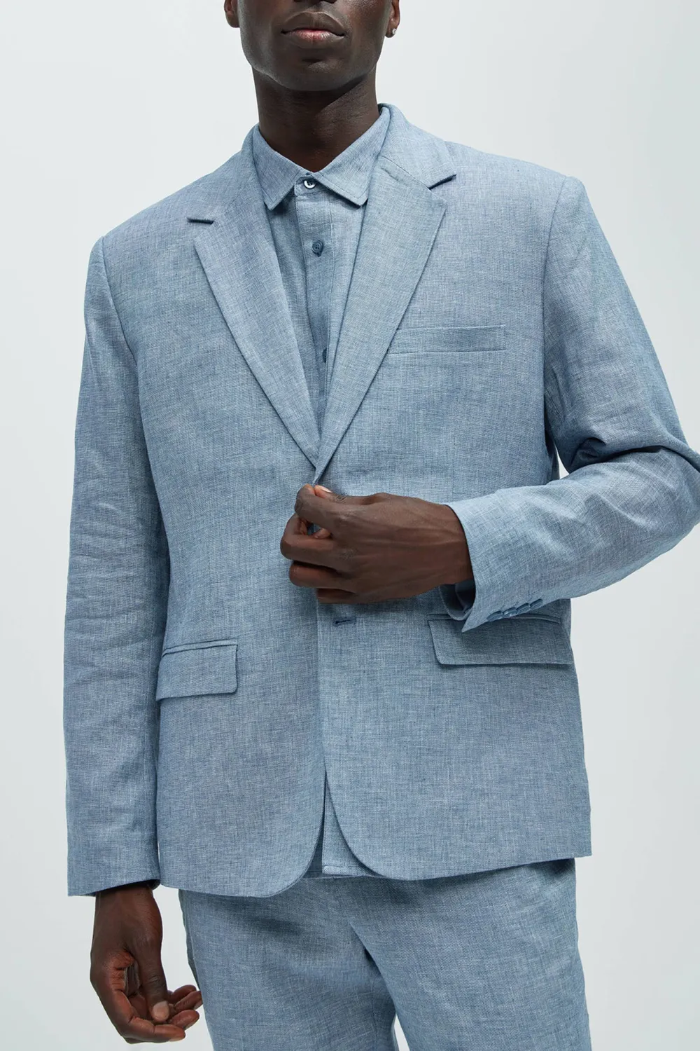 Bahamas Linen Suit Jacket - Blue