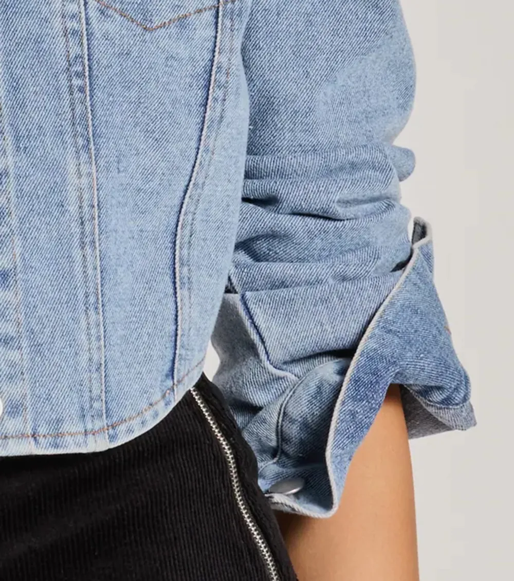 Cute Classic Button Up Crop Denim Jacket