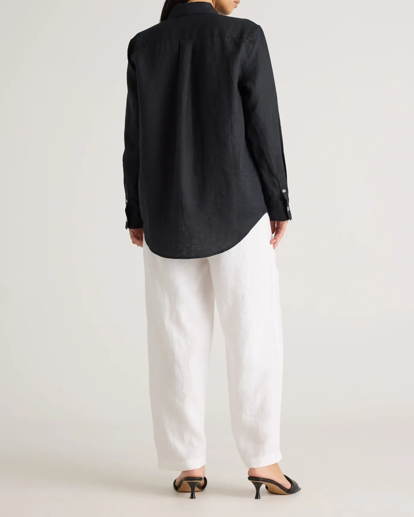 Slight Stretch 100% European Linen Long Sleeve Shirt