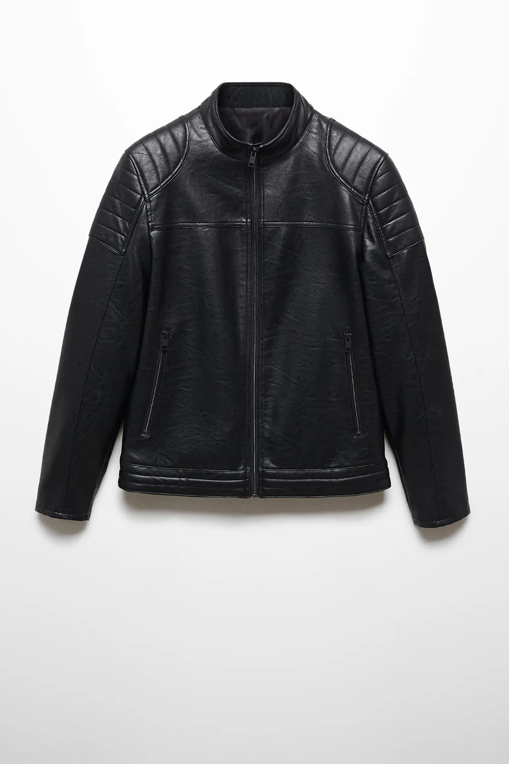 Nappa leather-effect jacket