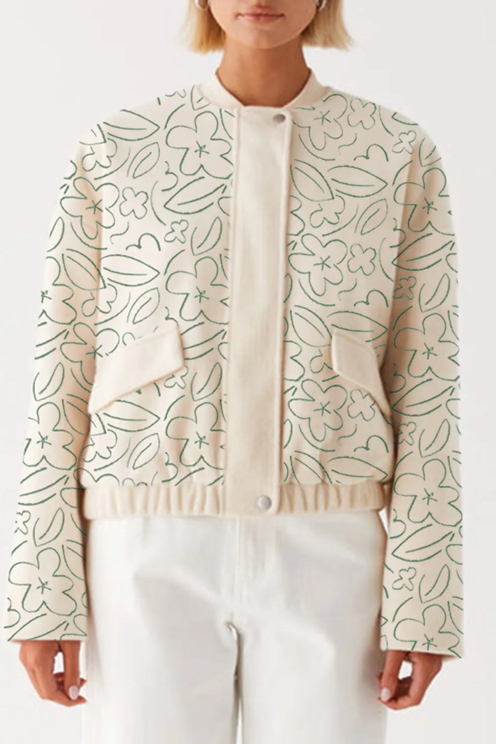 Cloudia Bomber Jacket - Ivory