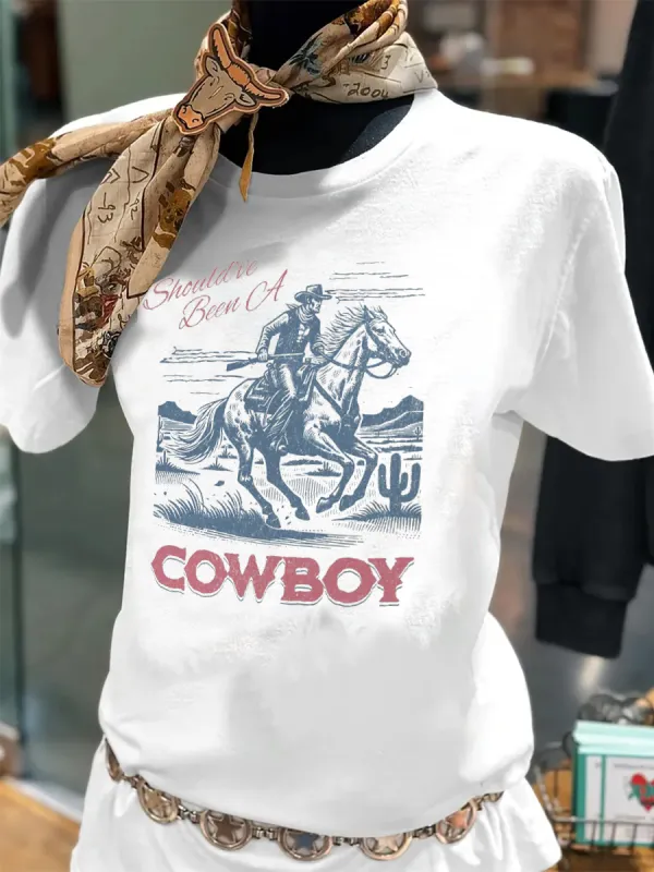 Youth should be a casual short sleeved T-shirt for cowboy knights