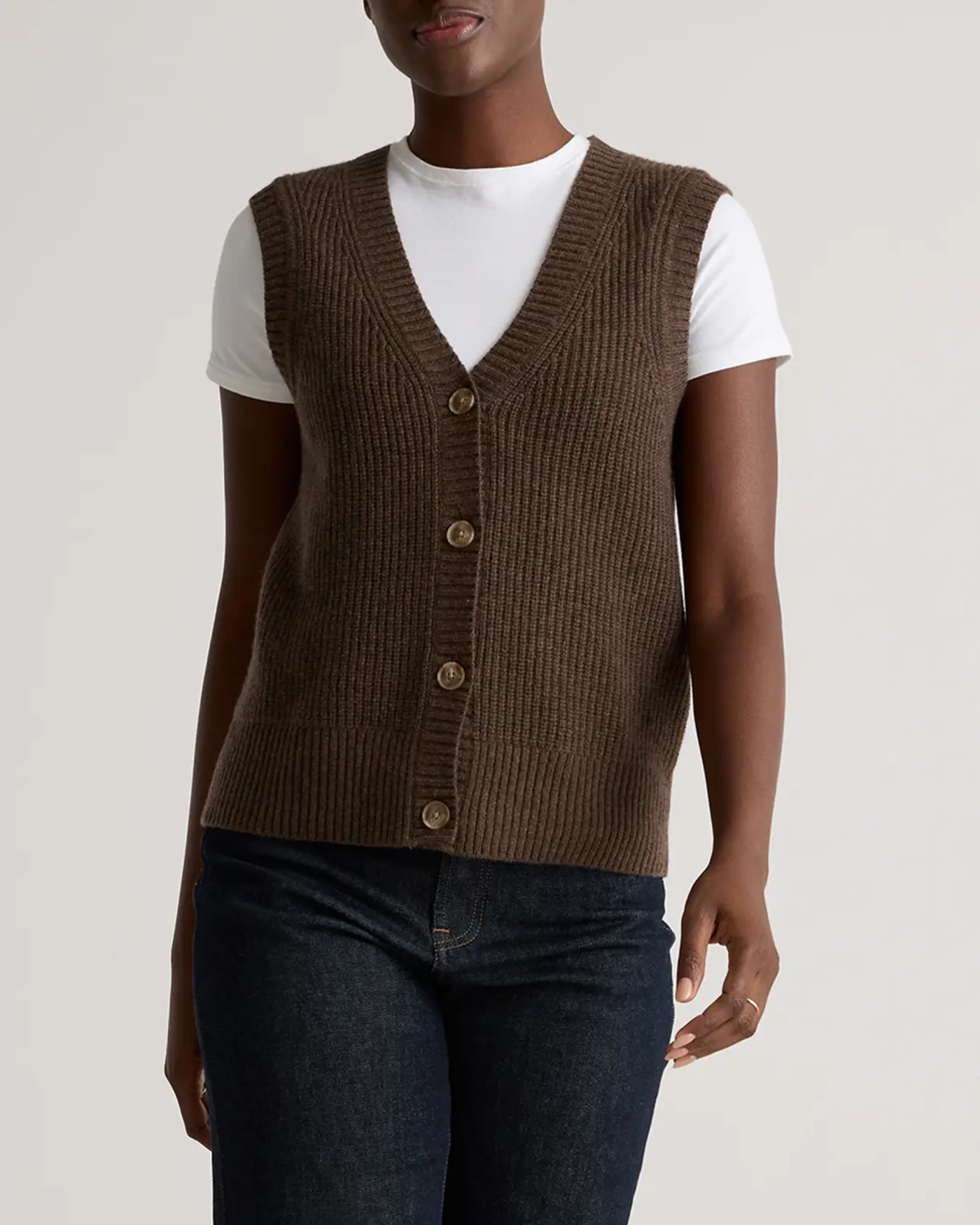 Sleeveless Fisherman Sweater Vest