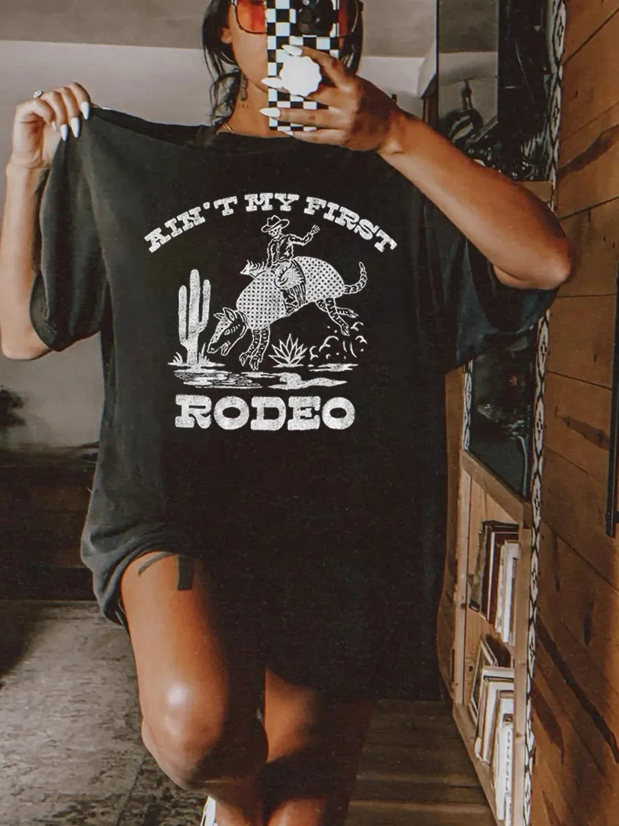 Retro Wild West Cowboy Athletic T-shirt