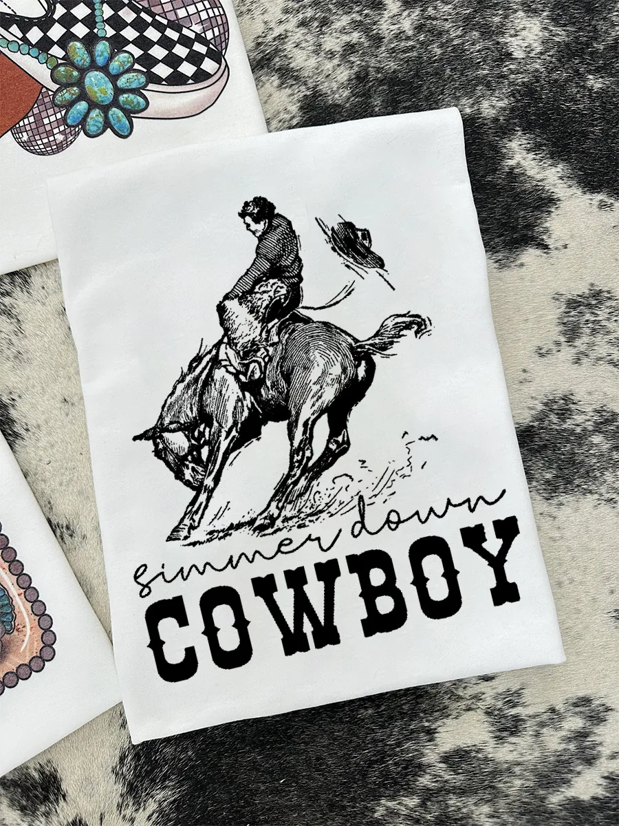 Cowboy to Death - Cowboy 90s Pattern T-shirt