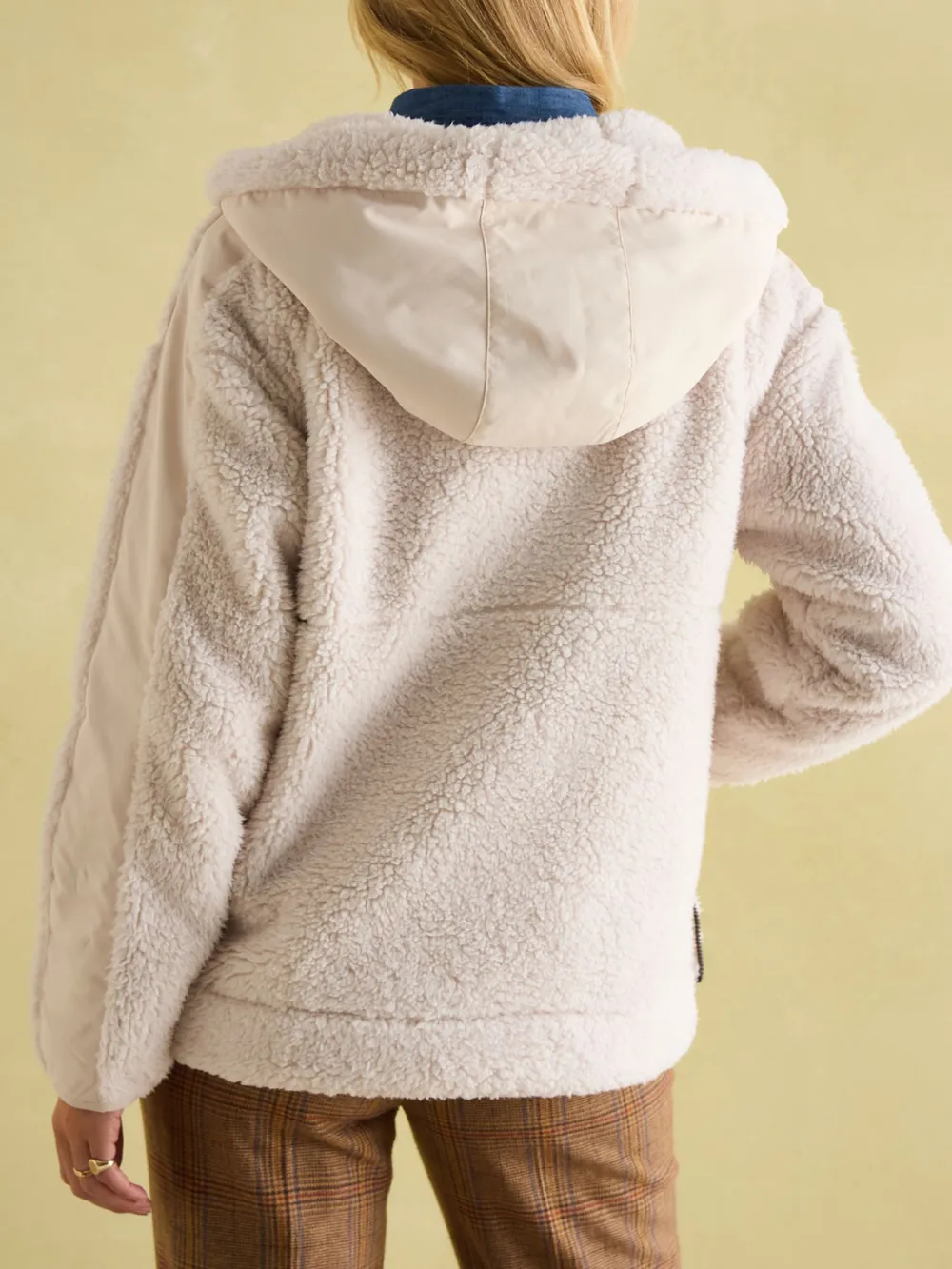 Slight Stretch Tilly Cream Hooded Fleece