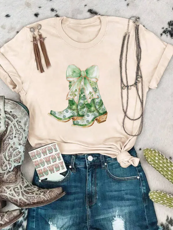 Lucky Clover Boots Tee