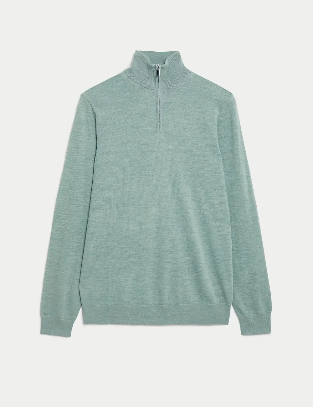 Pure Extra Fine Merino Wool Half Zip Jumper