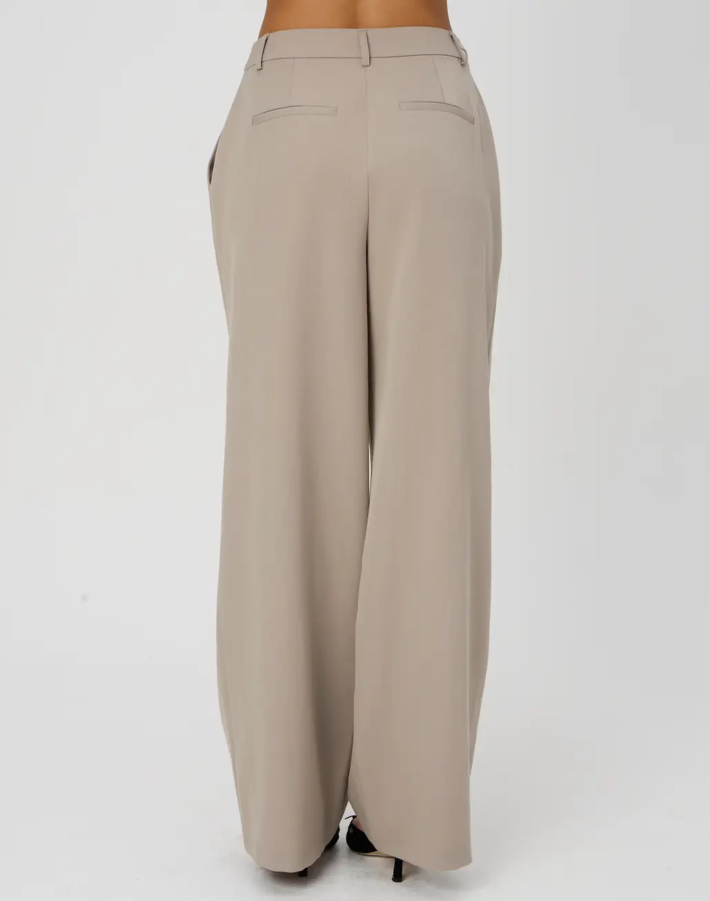 High Rise Wide Leg Tailored Pant