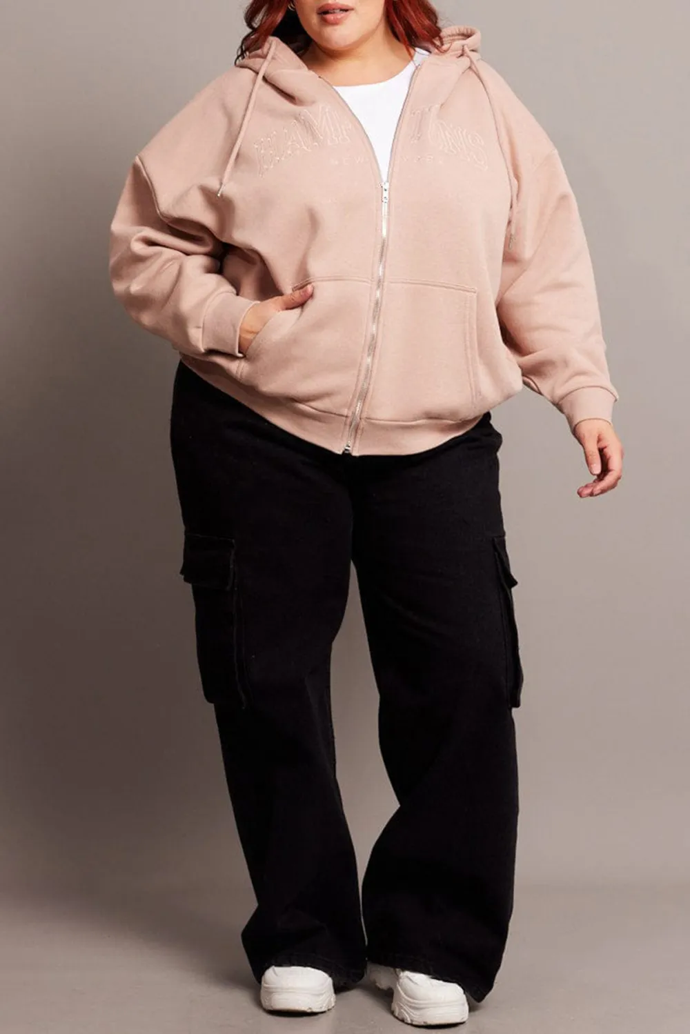 Pink Hamptons Zip Hoodie