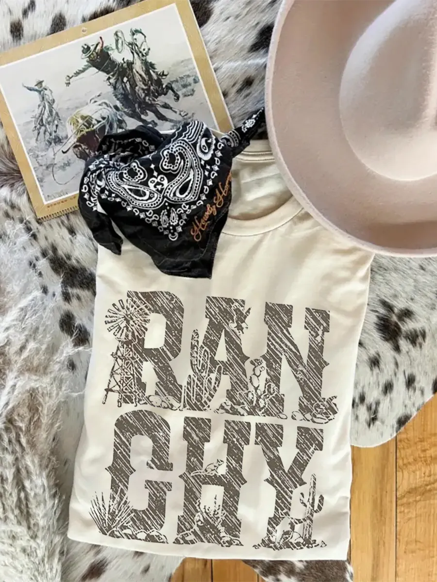 Ranchy Country Western Graphic T-shirt