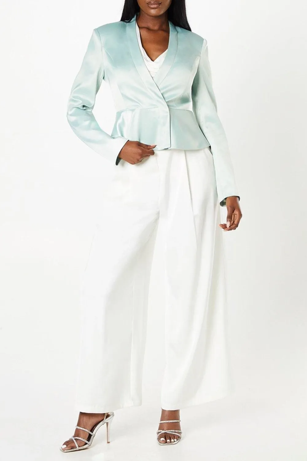 Satin Stretch Tailored Jacket