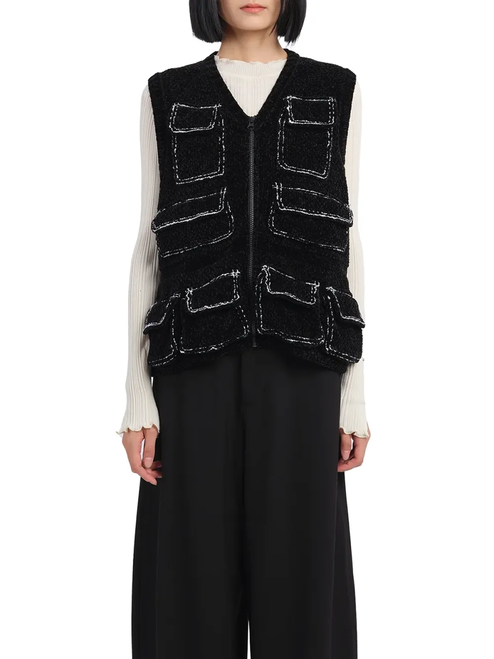 Velvet Knitting Waistcoat