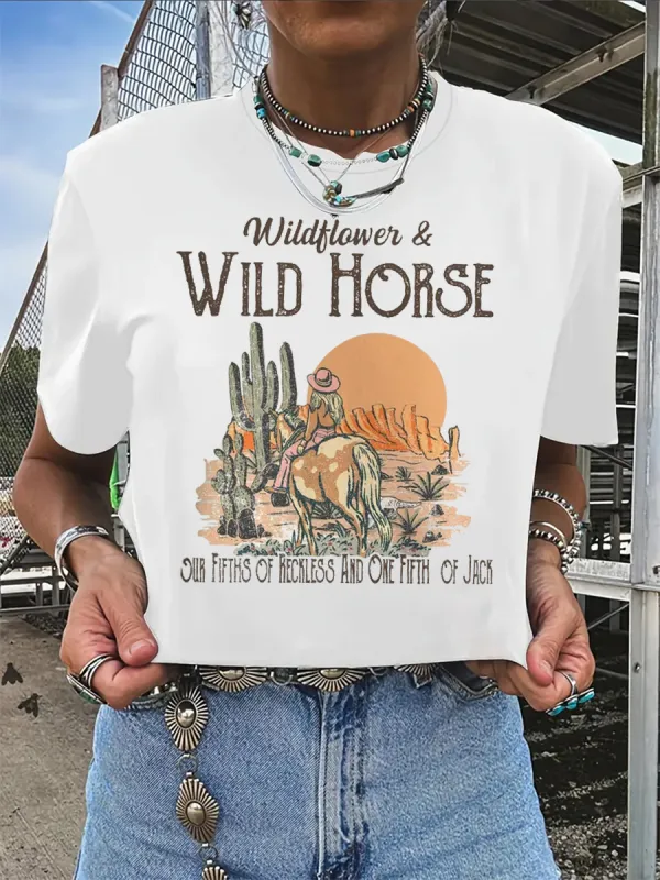 Wild West, Wildflowers and Cowboy T-shirt