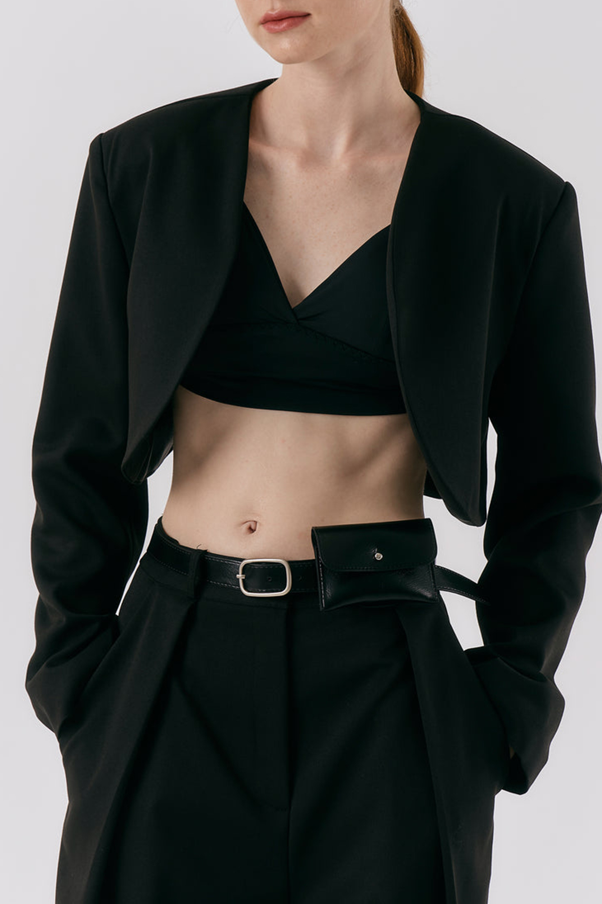 Evie Cropped Open Jacket