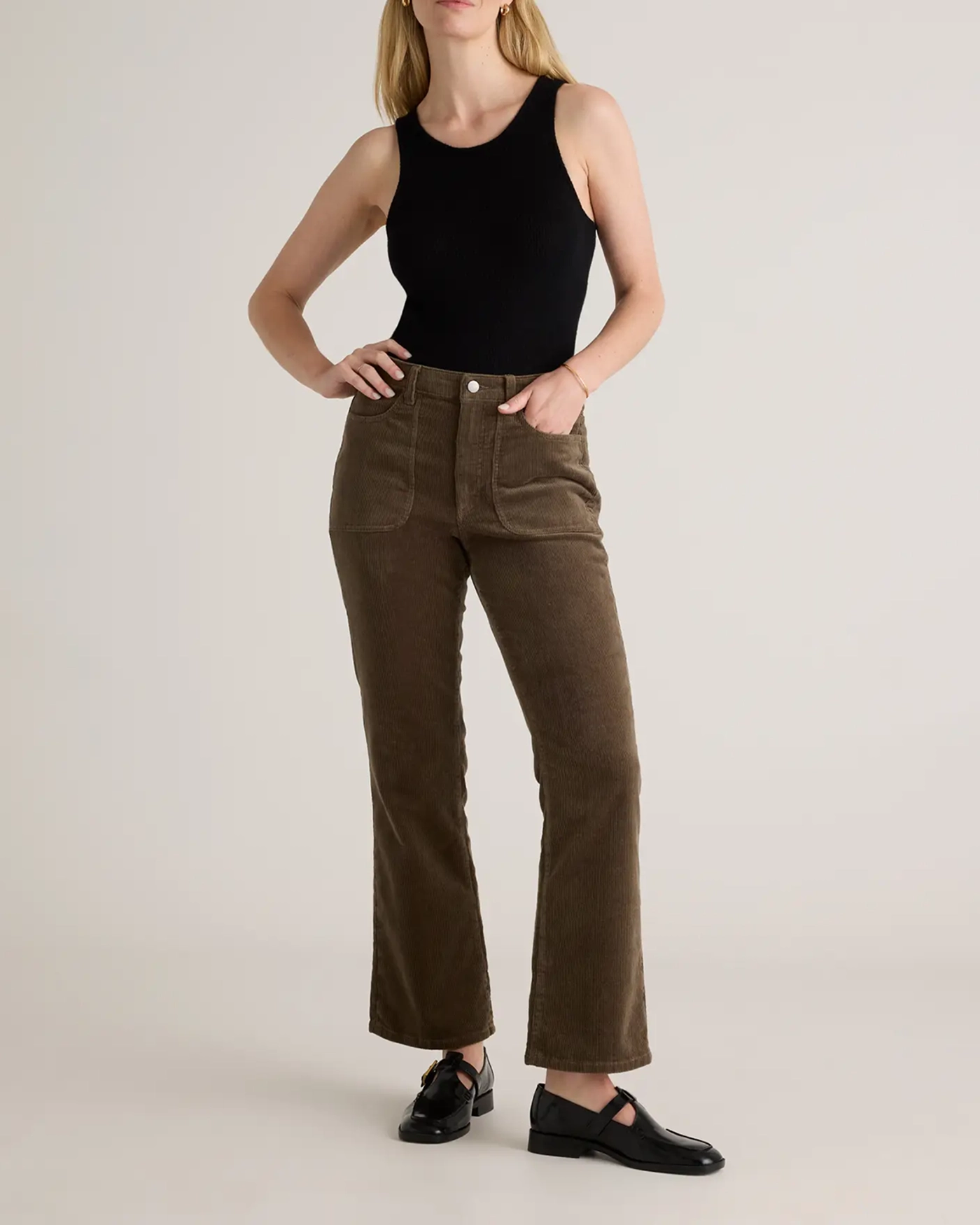 Cotton Corduroy Flare Pants