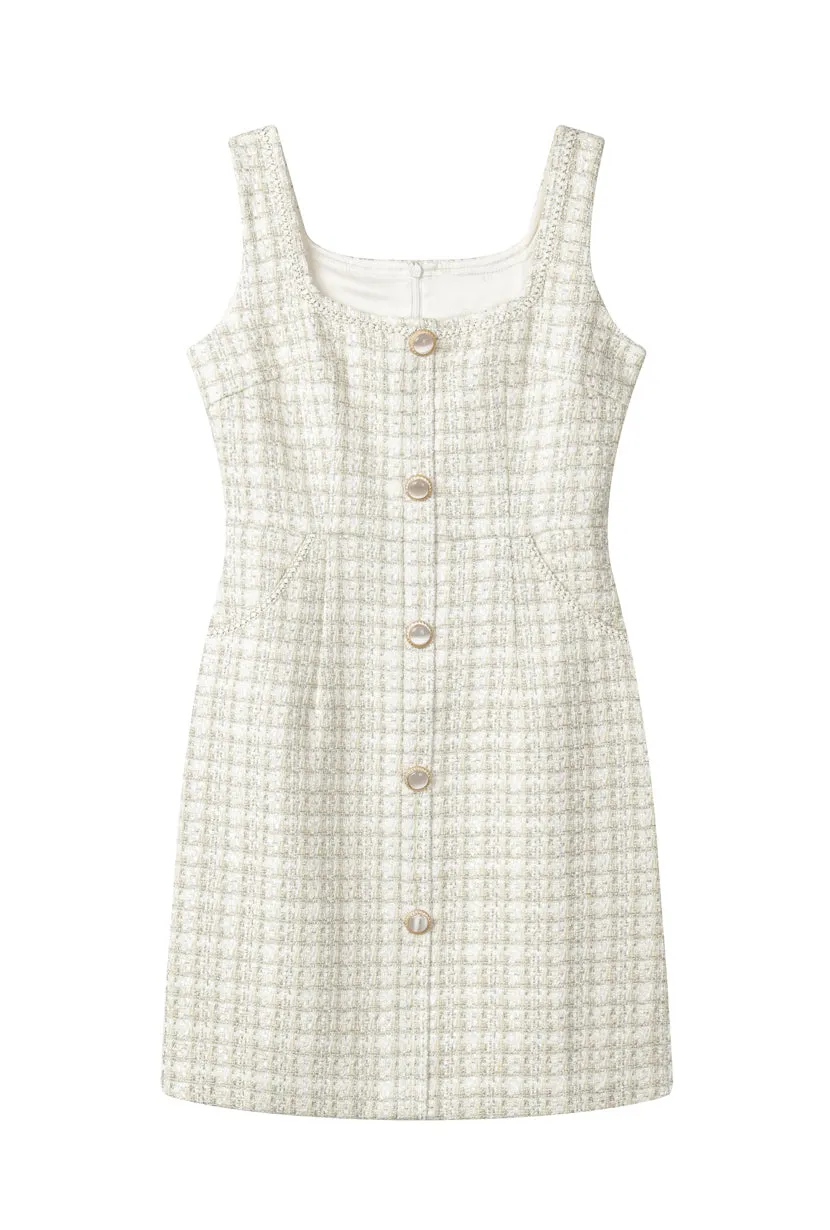 Lany Tweed Dress - Cream