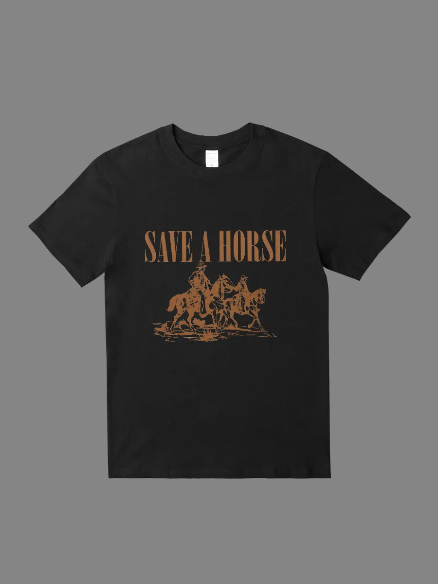 Save A Horse Retro Cowboy Tee