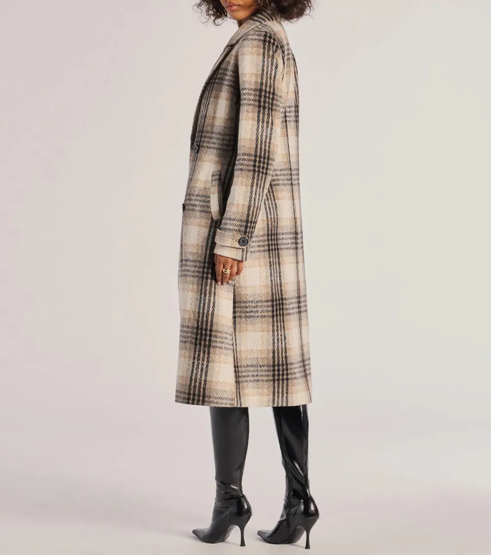 Classic Charm Plaid Trench Coat