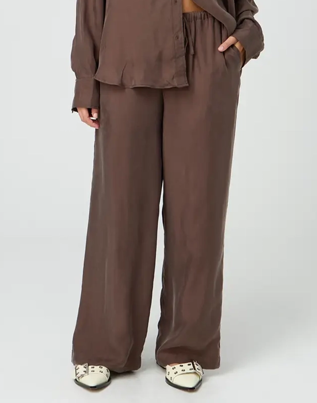 Cupro Tie Up Loose Leg Pant