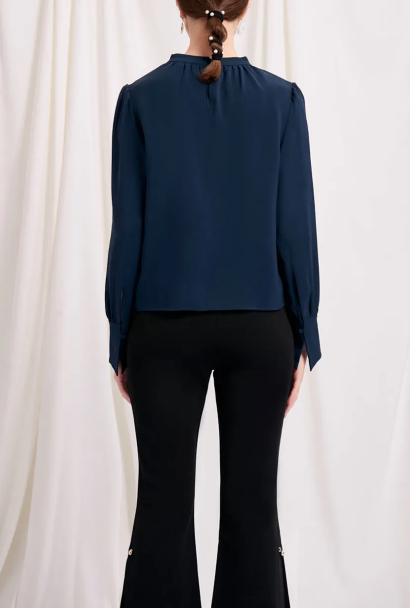 Buvette Pearl Blouse - Navy