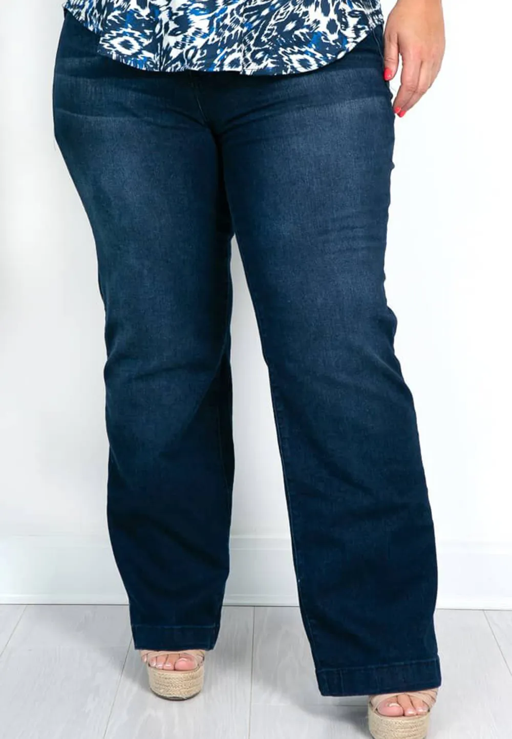 Dark Denim Wide Leg Jeans