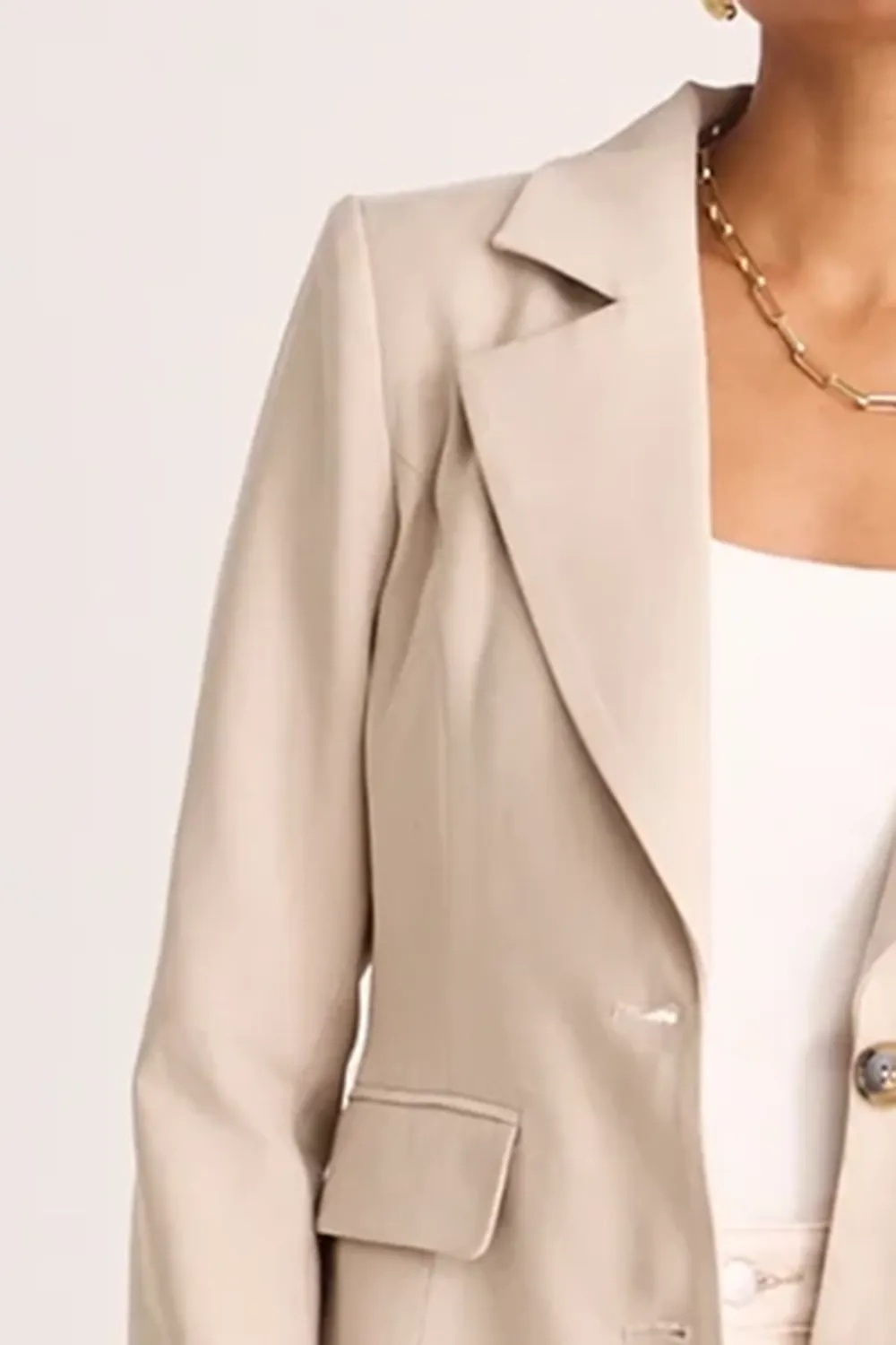 Zest Pumice Soft Touch Cinched Waist Blazer