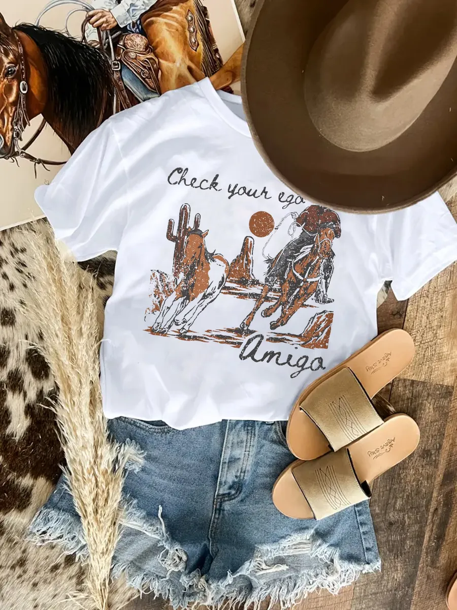 Check your Ego Amigo pattern T-shirt