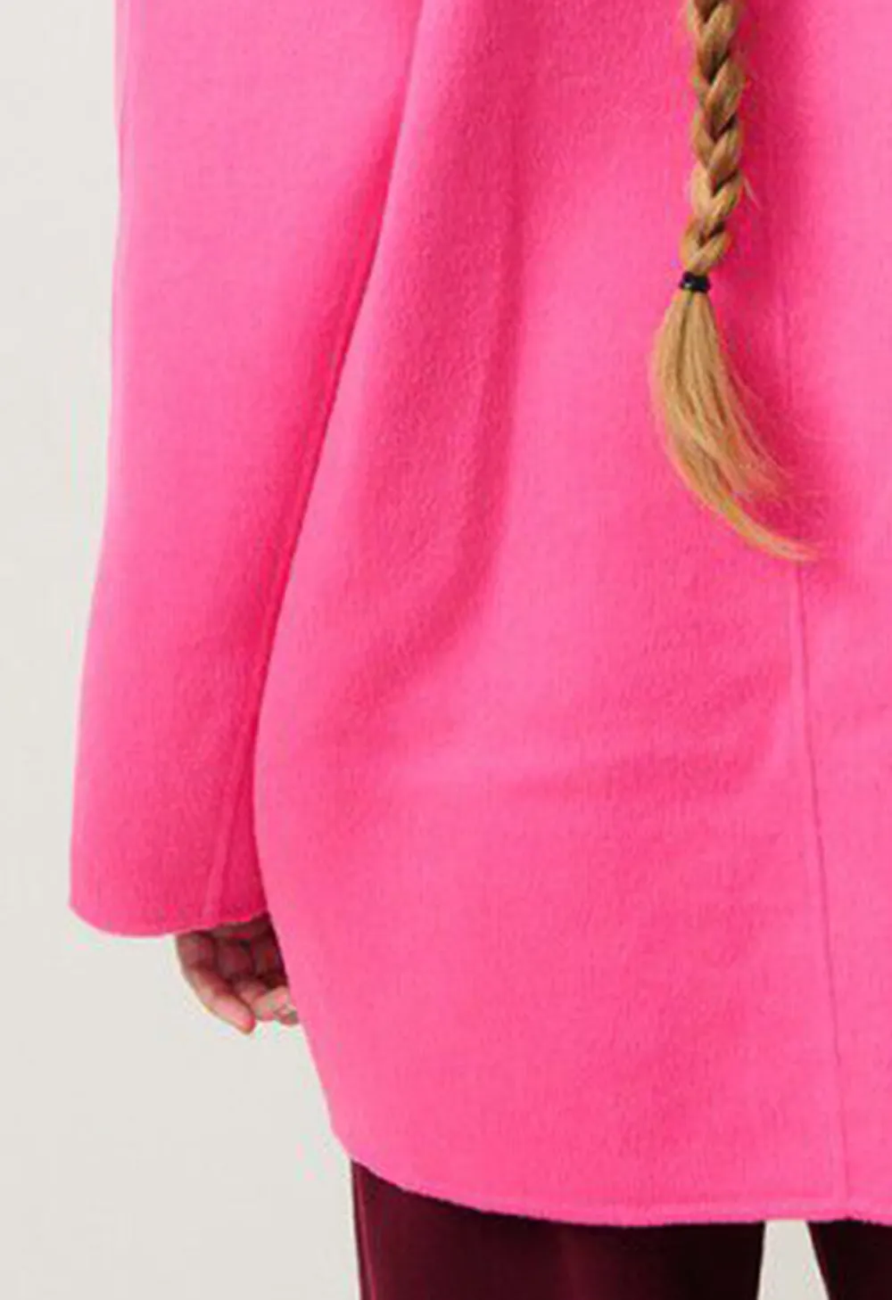 Rose-Fluo Casual Coat