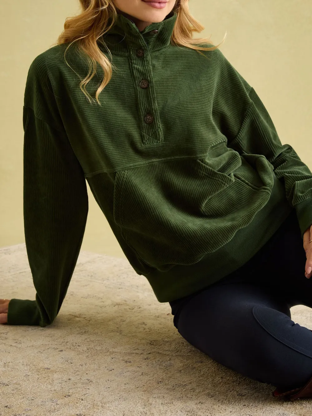 Renee Green Corduroy Sweatshirt