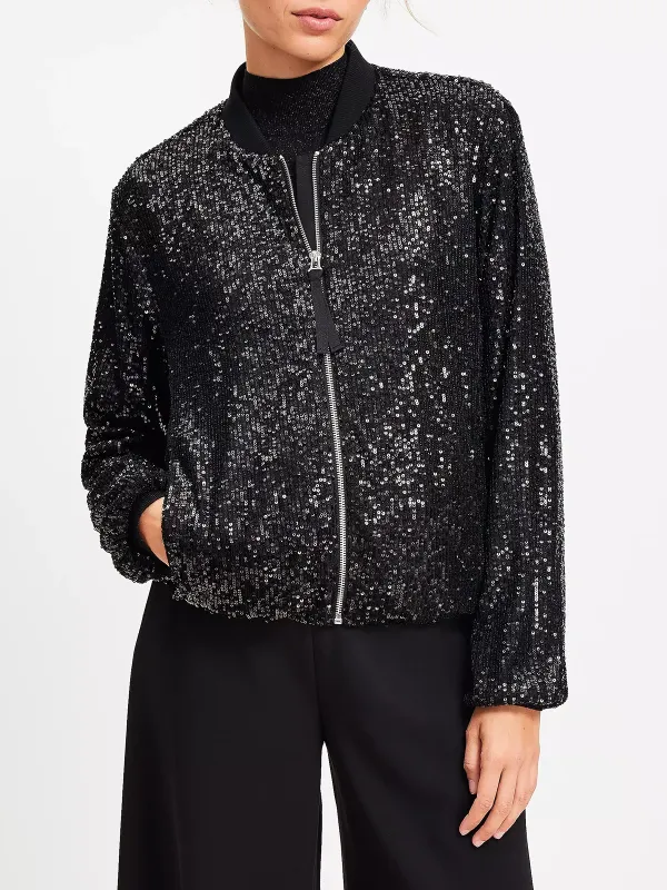 Sequin Bomber Jacket