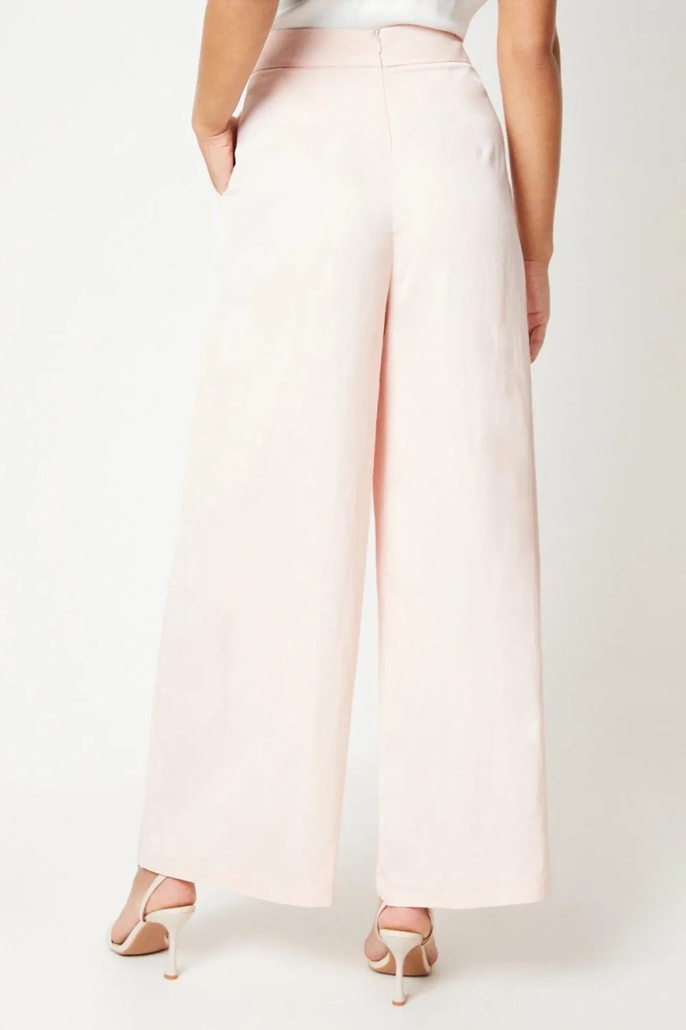 Premium Linen Mix Wide Leg Trouser