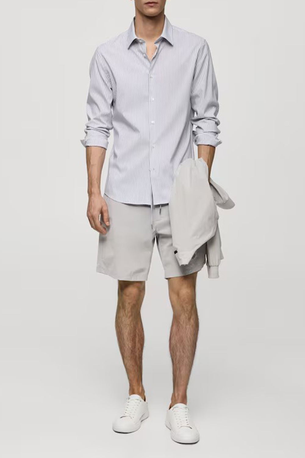 Regular-fit bermuda shorts with drawstring