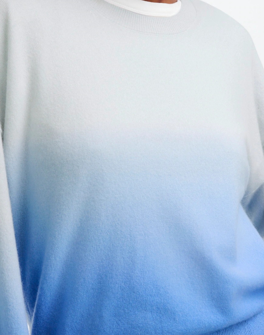 Cashmere Boxy Sweater in Dip Dye